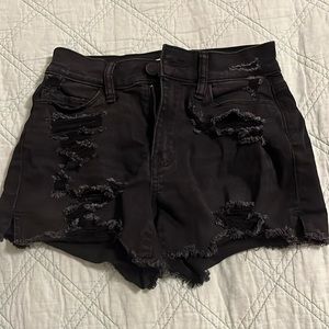 Black Jean Shorts